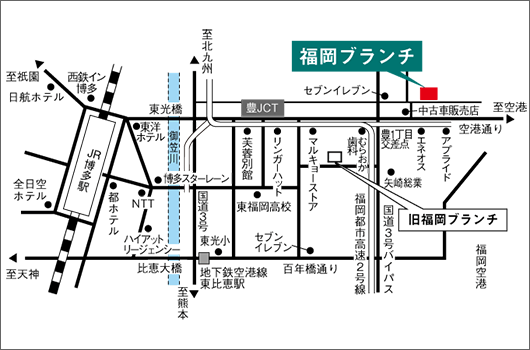 福岡ブランチ地図