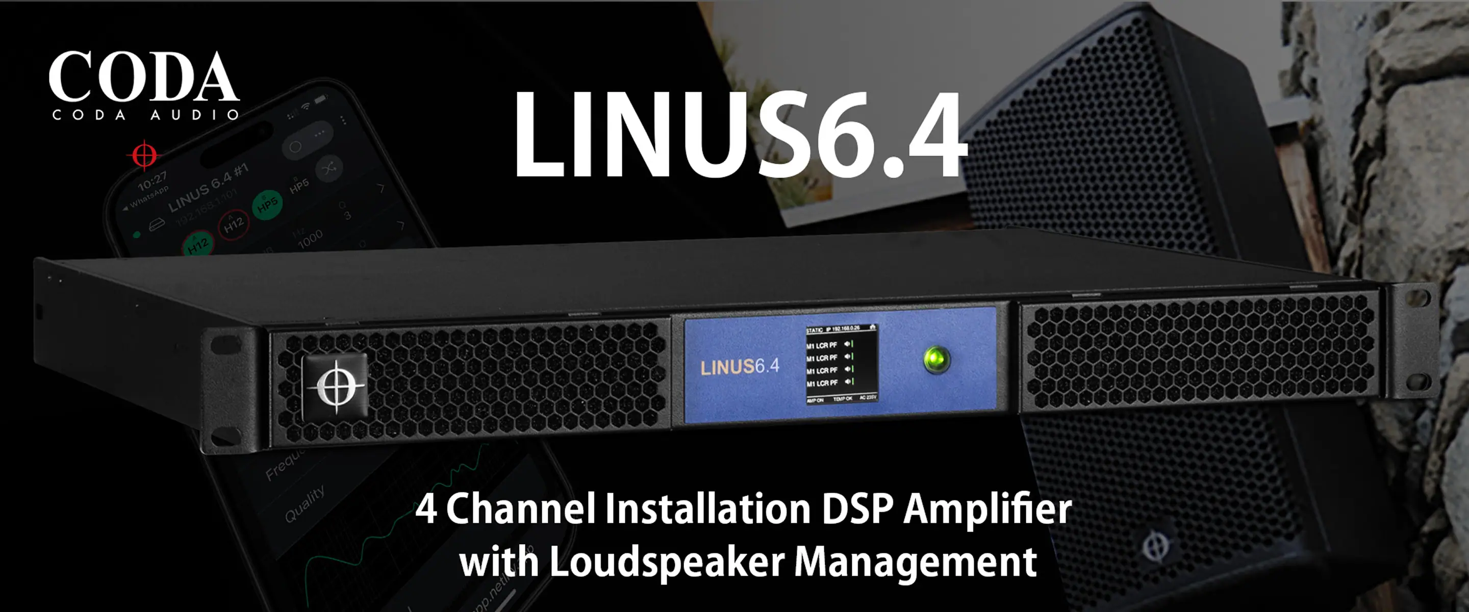 LINUS6.4 4 Channel Installation DSP Amplifier with Loudspeaker Management